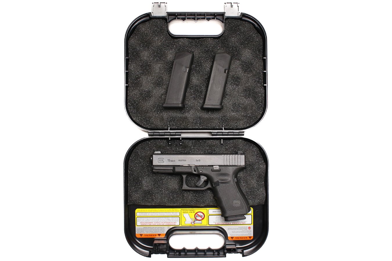 Glock 19 Gen 4 9mm Police Trade-In Pistol with Original Case and Three Magazines