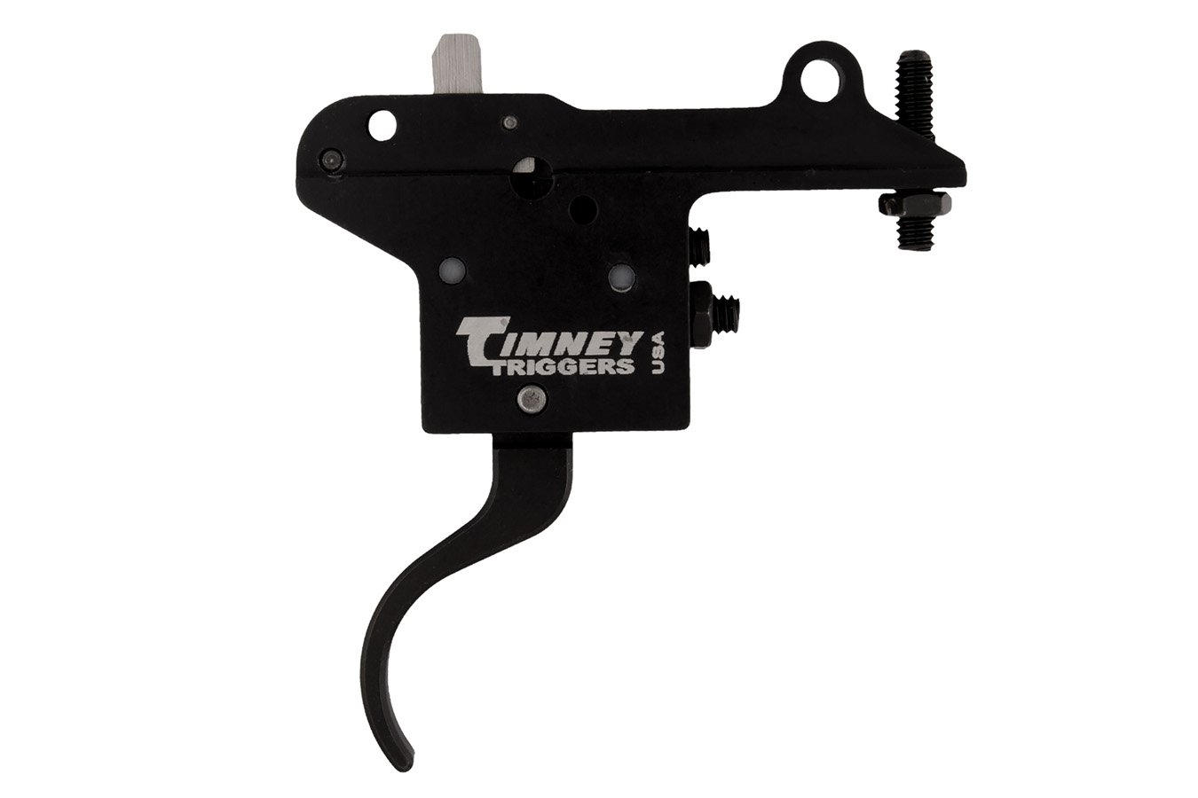 Timney Featherweight Curved Trigger with 3 lbs Draw Weight & Black Finish for Winchester 70 Right