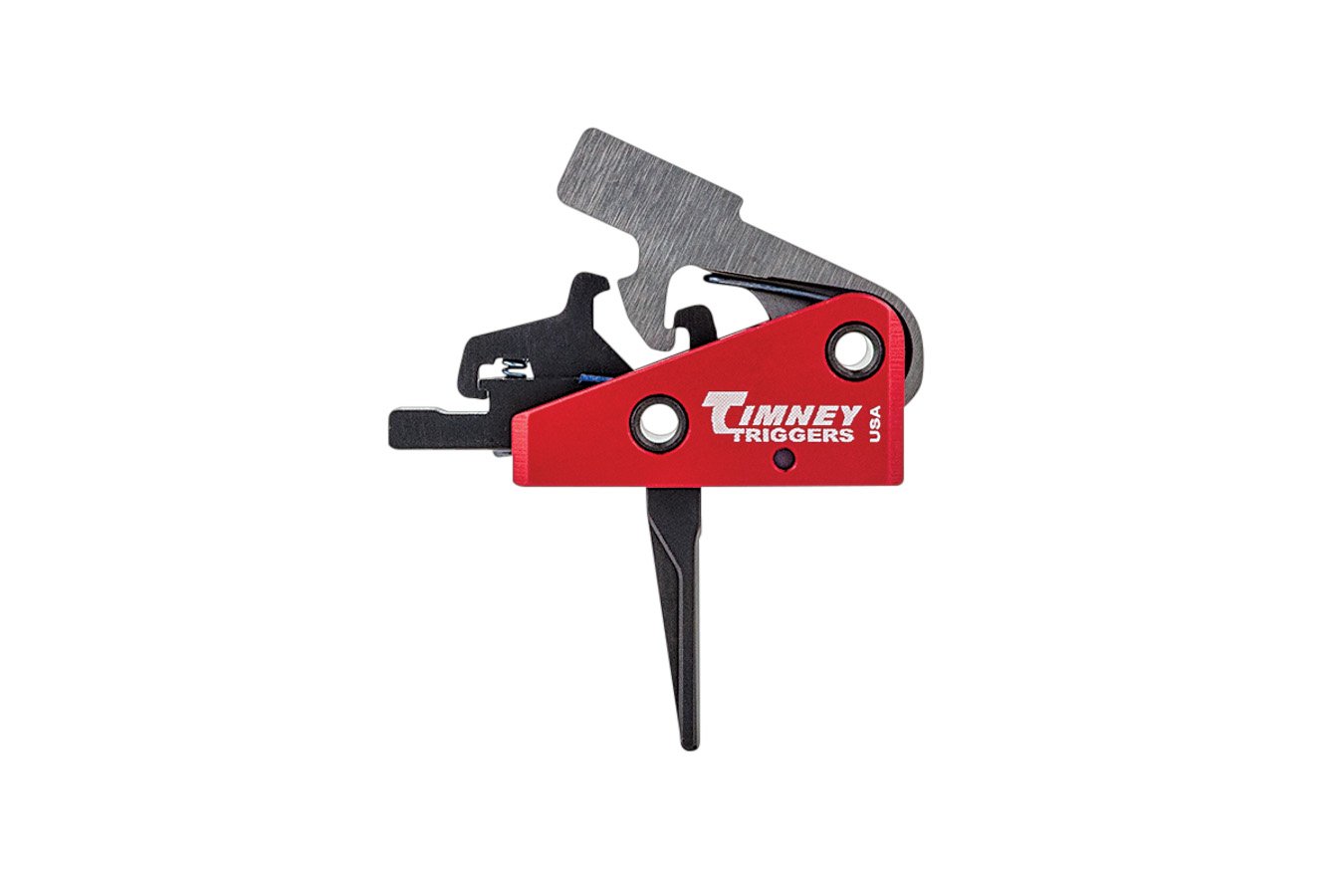 Timney Targa Short Trigger Two-Stage Straight Trigger with 2 lbs Draw Weight & Black/Red Finish for AR-Platform