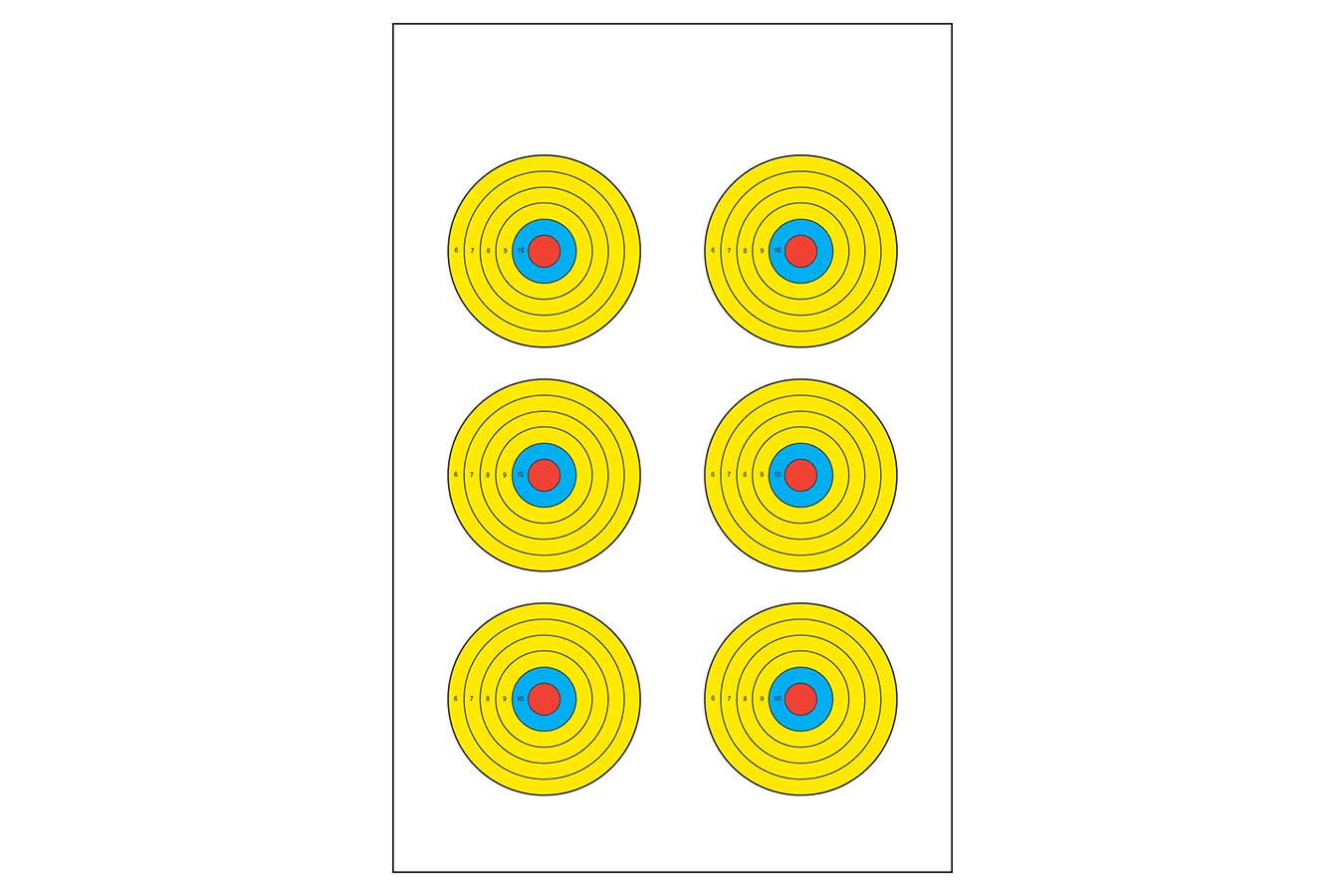 Action Targets High Visibility Bullseye Paper, 100/Bo