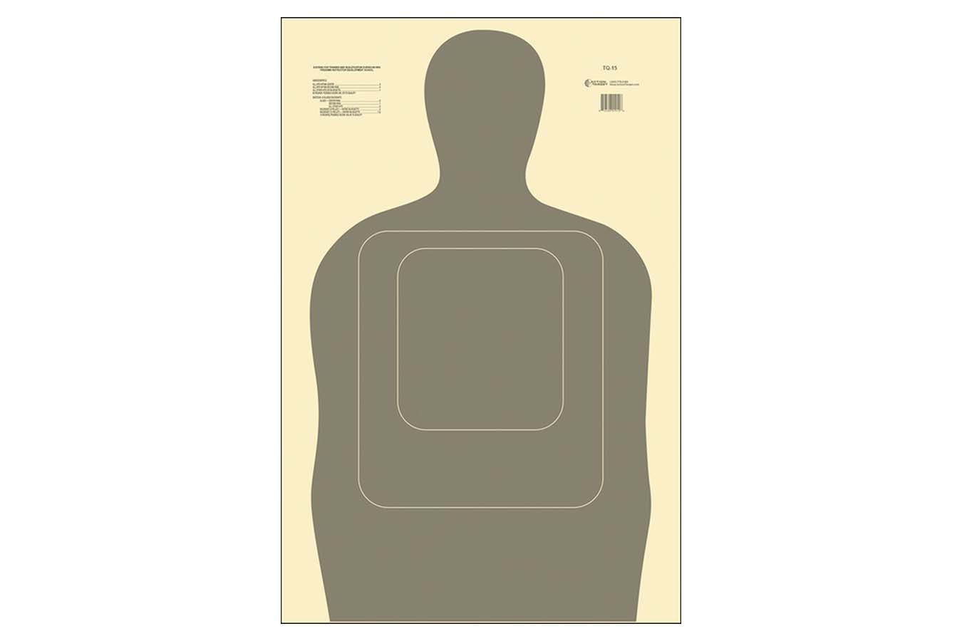 Action Targets Qualification Standard Silhouette Paper, 100/Box