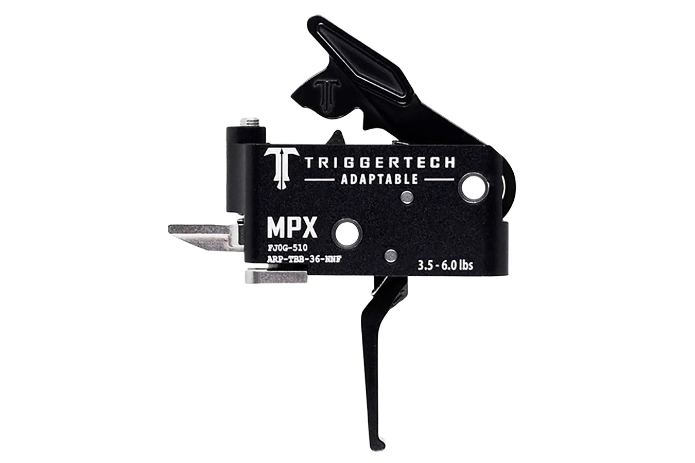 Triggertech Adaptable Two-Stage Flat Trigger with 3.50-6 lbs Draw Weight & Black PVD Finish for Sig MPX