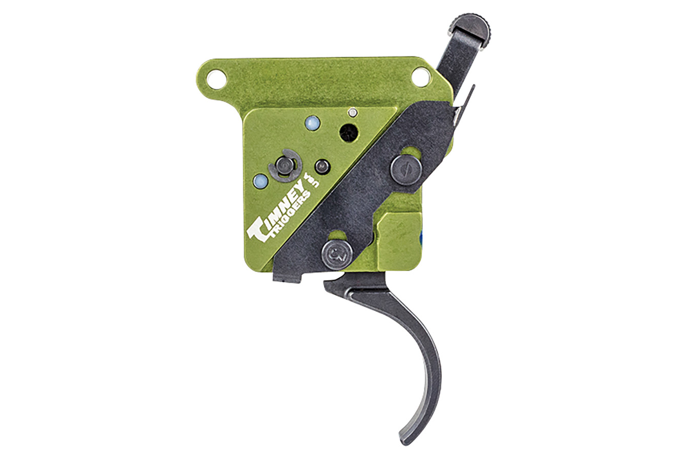 Timney Elite Hunter Curved Trigger with 3 lbs Draw Weight & Black/Green Finish for Remington 700 Right