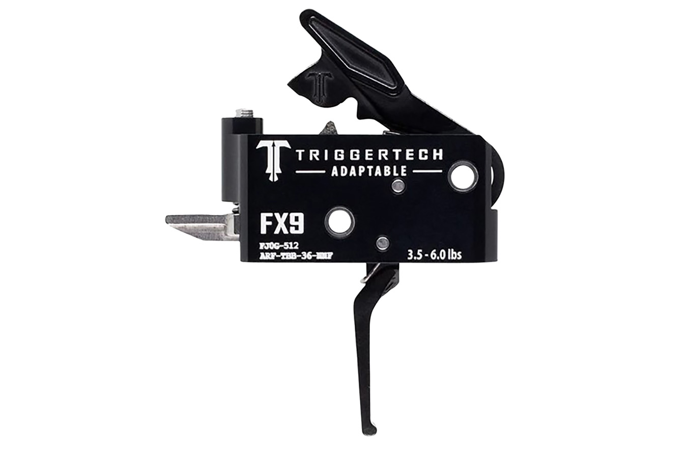 Triggertech Adaptable Two-Stage Flat Trigger with 3.50-6 lbs Draw Weight & Black PVD Finish for FN FX9