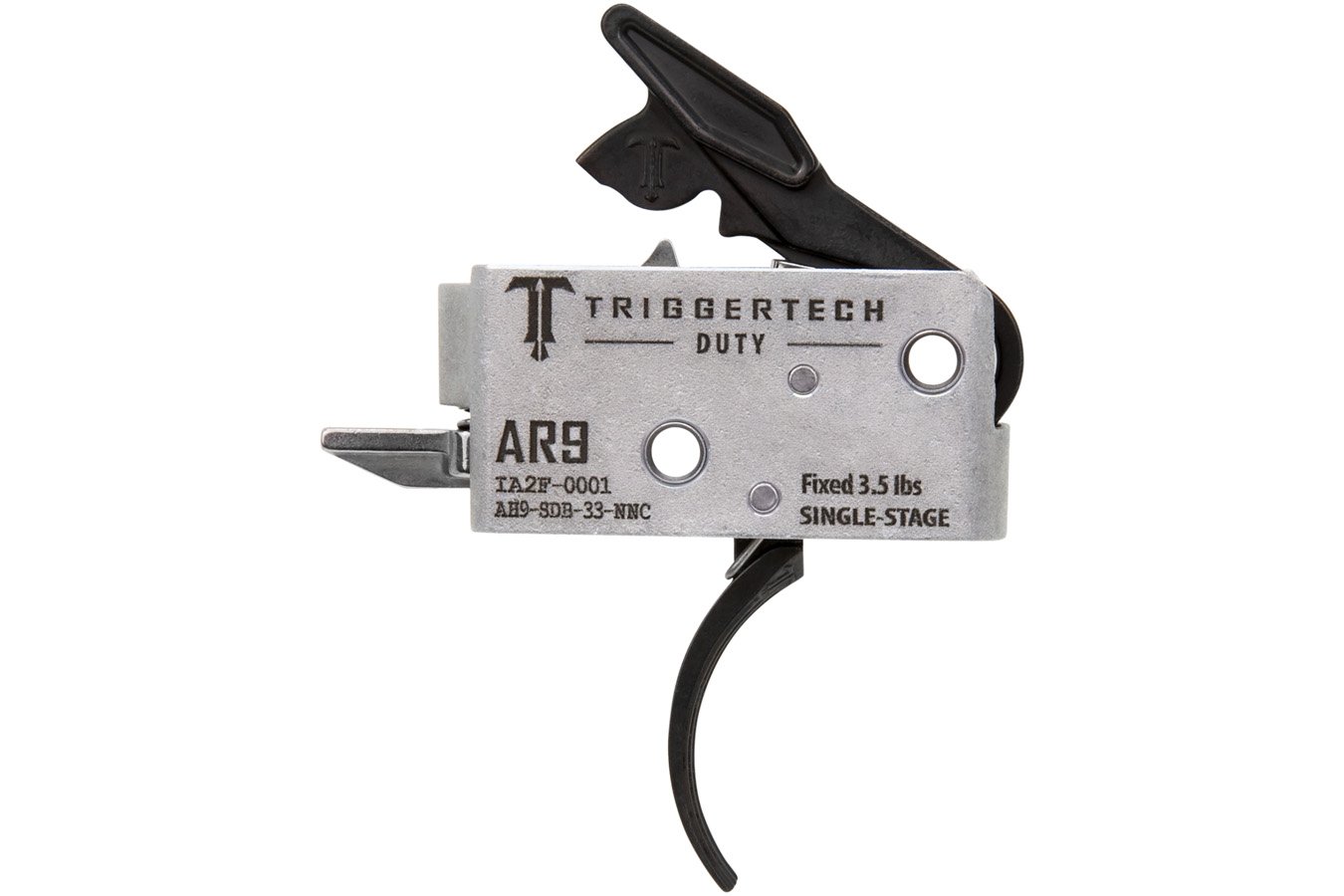 Triggertech Duty Curved Trigger Single-Stage 3.50 lbs Draw Weight Fits AR-9