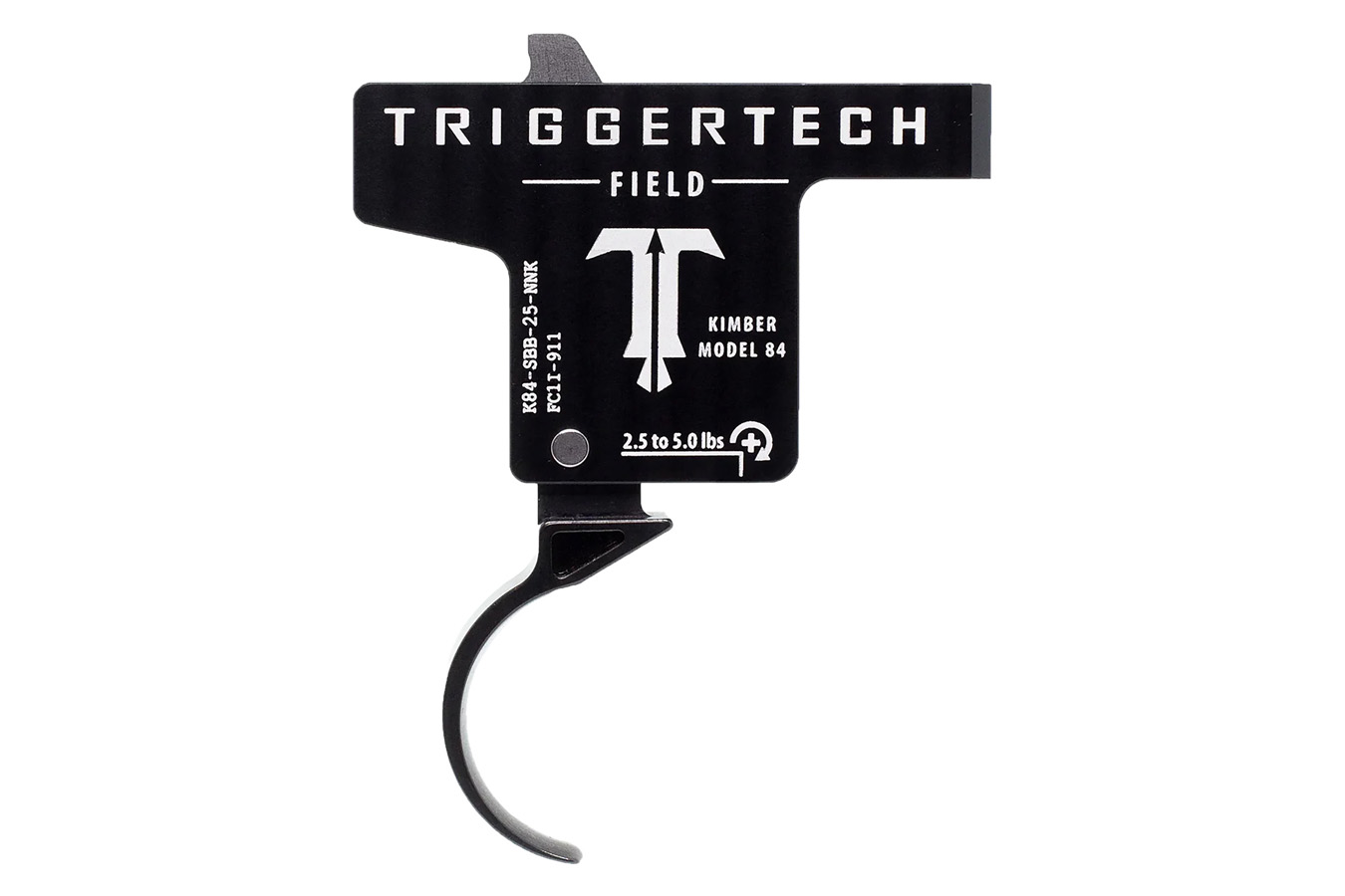 Triggertech Field Single-Stage Curved Trigger with 2.50-5 lbs Draw Weight & Black PVD Finish for Kimber M84