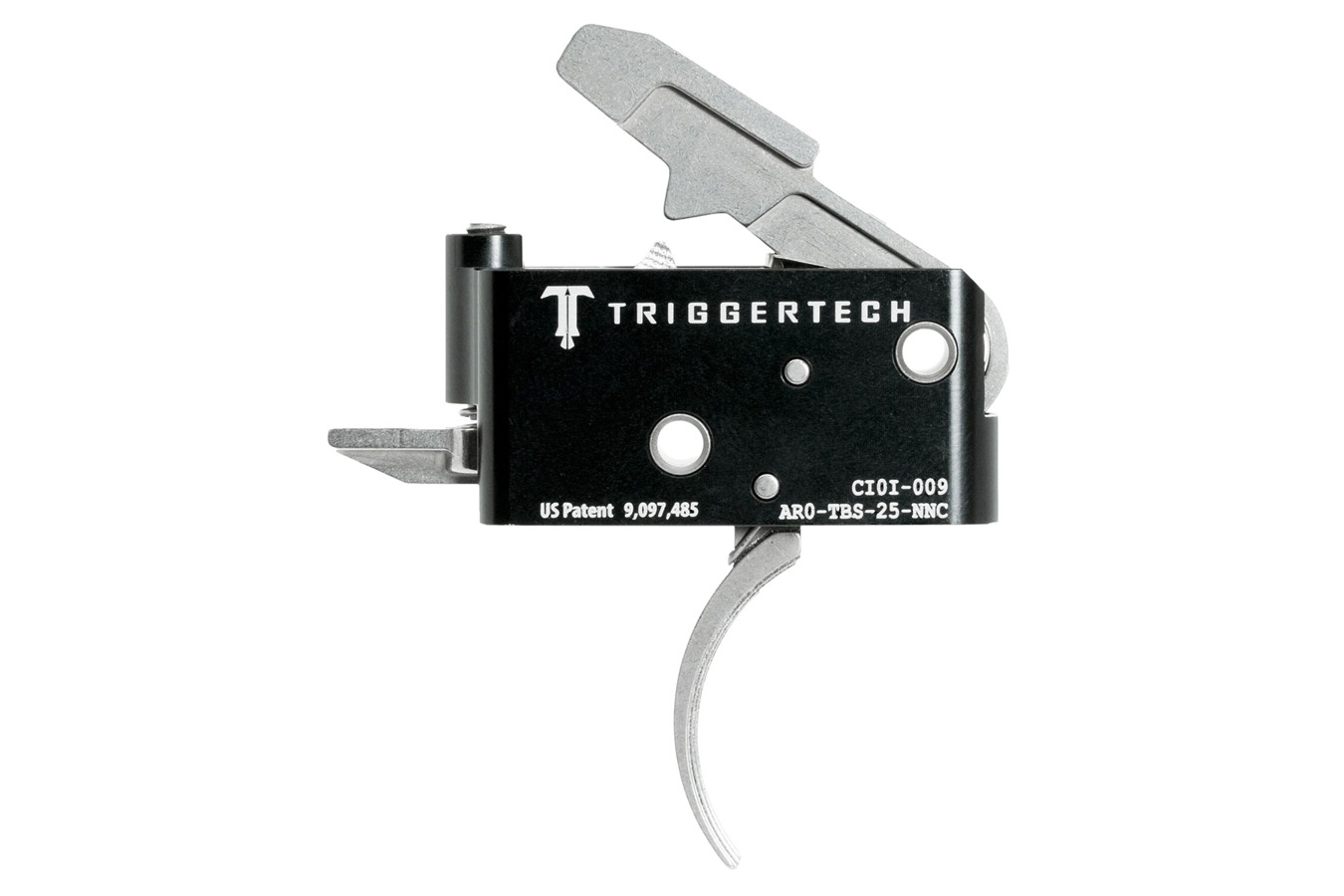 Triggertech Adaptable Primary Two-Stage Traditional Curved Trigger with 2.50-5 lbs Draw Weight for AR-15 Right