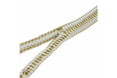 DOCK LINE GOLD 3/8IN X 15FT HAND SPLICED DOUBLE BRAID, GOLD/WHITE, W/12IN WHIPP