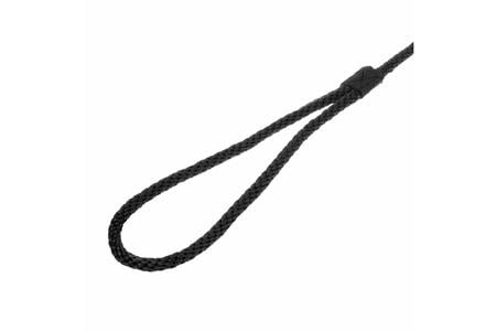 DOCK LINE BLACK 1/2IN X 15FT HAND SPLICED DOUBLE BRAID, W/12IN WHIPPED EYE SPLI