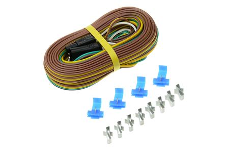 4-WAY TRAILER WIRE HARNESS 25FT (WISHBONE WIRE) (MALE 25FT/FEMALE 48IN) WITH VE