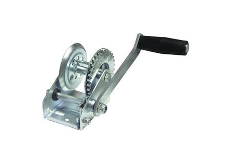 TRAILER WINCH 600 LB , 1-WAY, ZINC,  WITH 2INX15FT STRAP  ZINC HOOK W/INSTRUCT