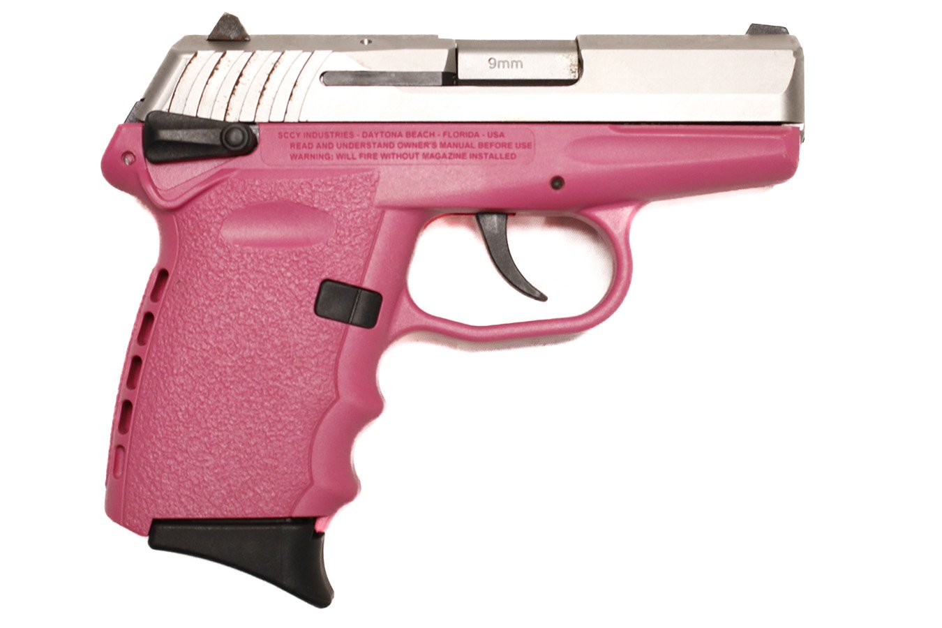 SCCY CPX-1 9mm Police Trade-In Pistol with Pink Frame and Stainless Slide