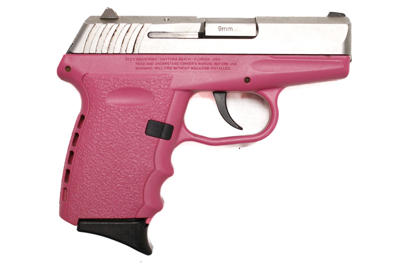 SCCY CPX-2 9mm Police Trade-In Pistol with Pink Frame and Stainless Slide