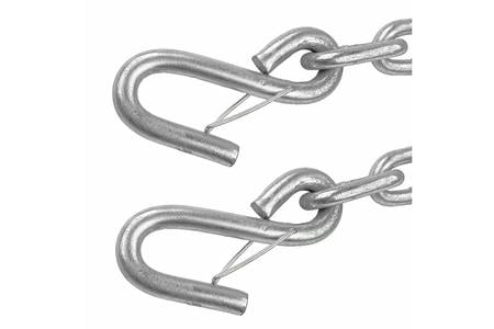 SAFETY CHAIN 1/4INX32IN CLASS II 3800LBS 1-PC W/KEEPER HOOKS