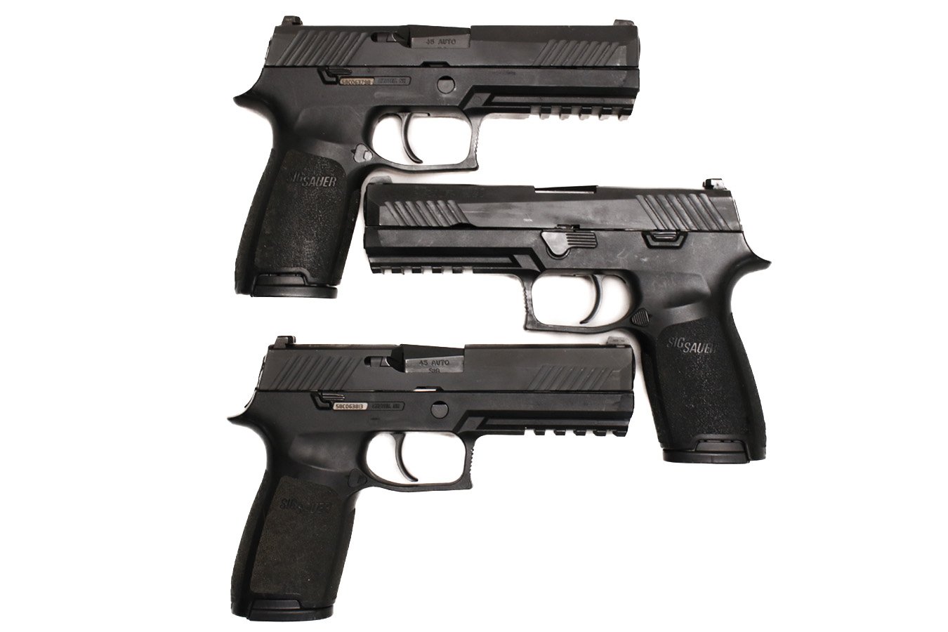 Sig Sauer P320 Full-Size 45 ACP Ferndale PD Engraved Police Trade-In Pistols (Good Condition)