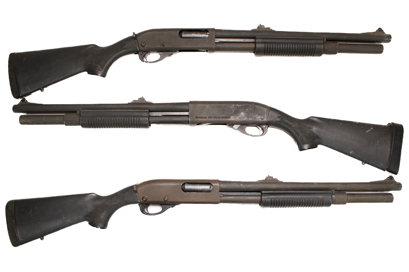 Remington 870 Police Magnum 12 Gauge Police Trade-in Shotguns with 18 Inch Barrel and Synthetic Stock