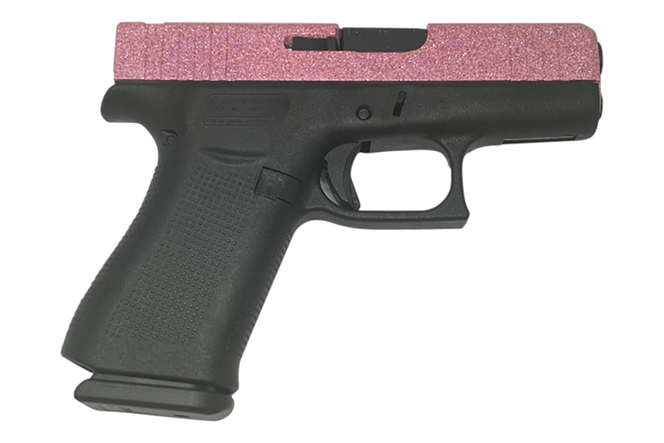 Glock 43X MOS 9mm Optic Ready Pistol with Pink Glitter Slide