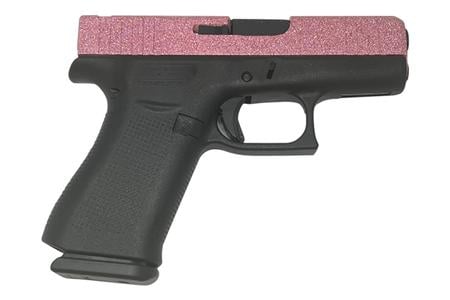 43X 9MM 3.41` BLACK GMB BARREL GLAMOUR PINK GLITTER SLIDE BLACK FRAME