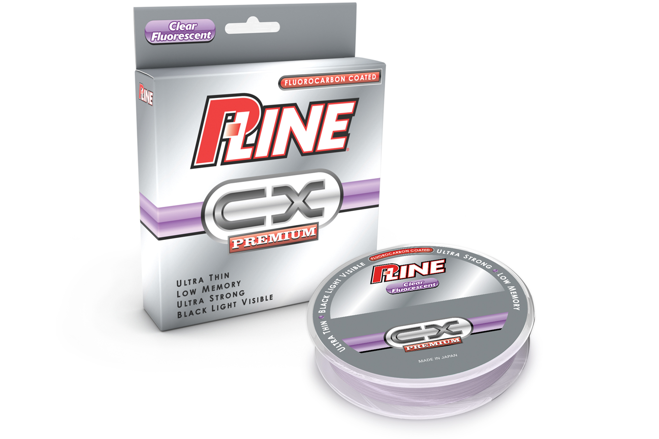 P Line CX Premium 10 LB Coated Fluorocarbon Line 300 Yards - Clear Fluorescent