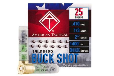 410 GAUGE 12 PELLETS BBB SHOT 25 PER BOX/ 10 CASE