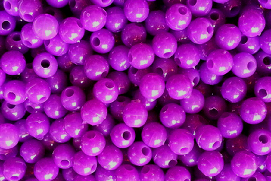 P Line Round Rigging Beads 6 MM 120 Piece - Chart/Purple