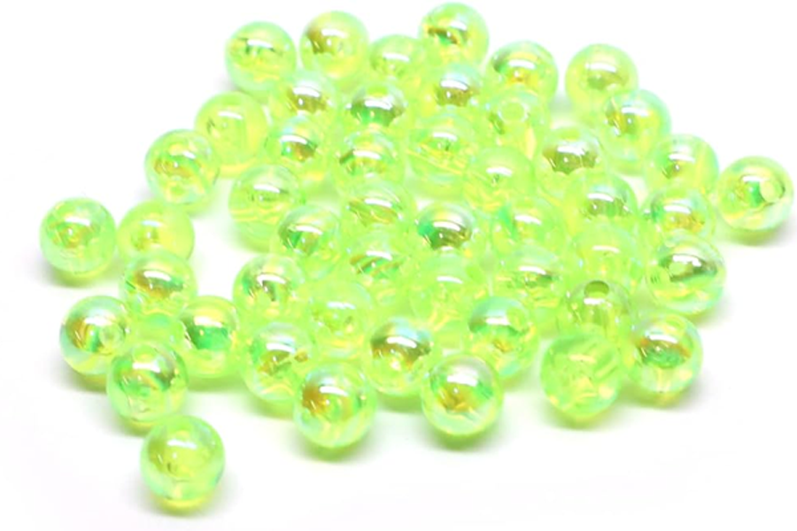 P Line Round Rigging Beads 6 MM 120 Piece - Chartreuse