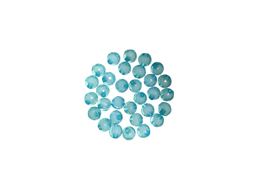 P Line Round Rigging Beads 6 MM 120 Piece - Sky Blue Pearl