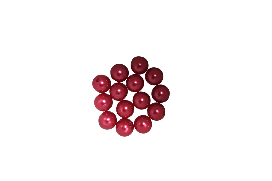 P Line Round Rigging Beads 6 MM 120 Piece - Ruby Red Pearl