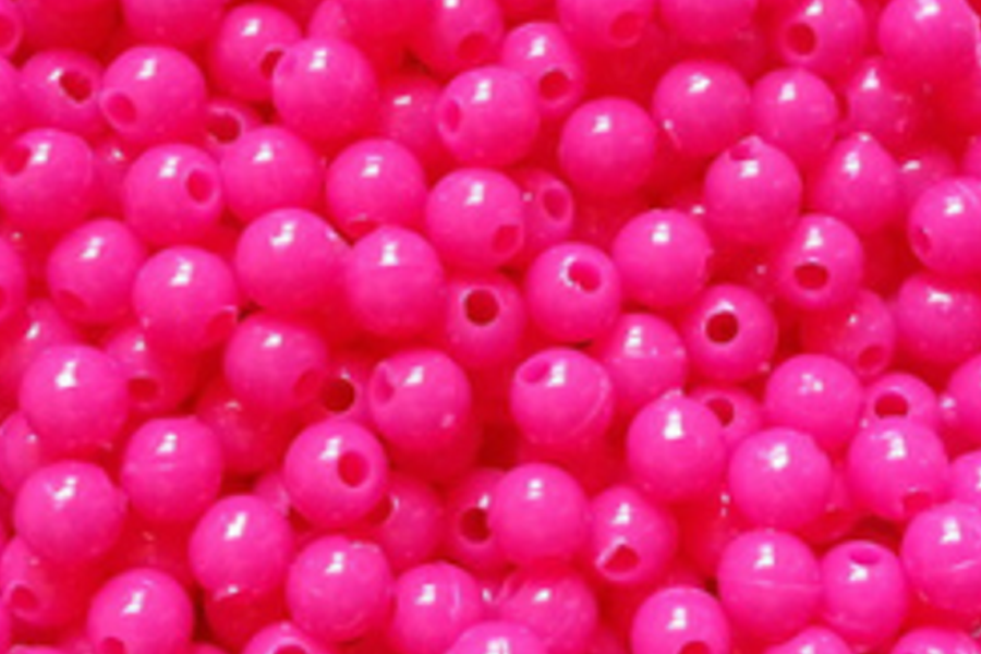 P Line Round Rigging Beads 6 MM 120 Piece - Dark Pink Pearl