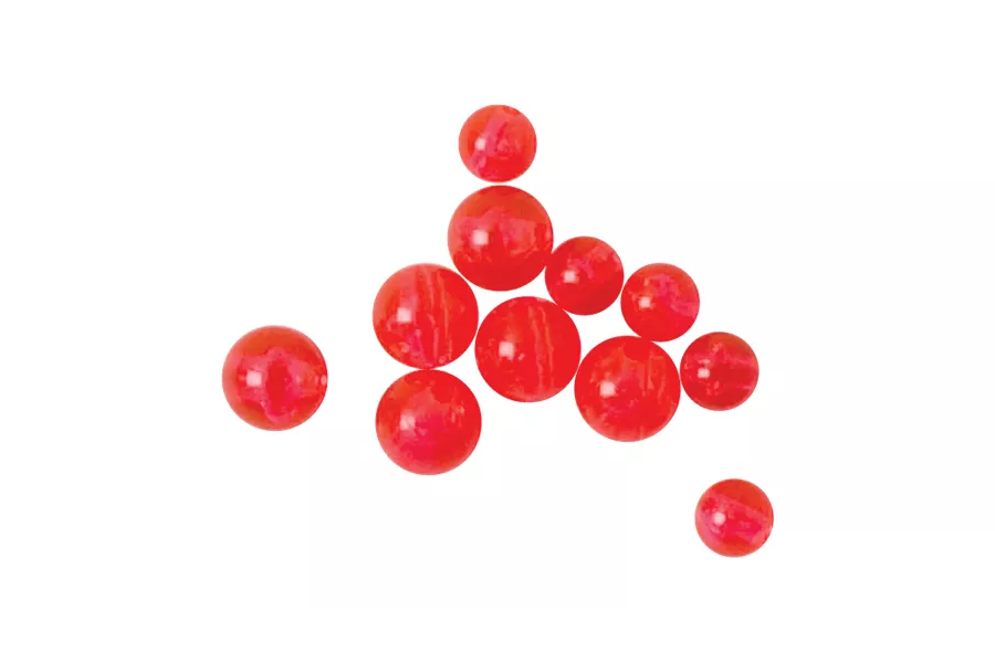 P Line Round Rigging Beads 6 MM 120 Piece - Red