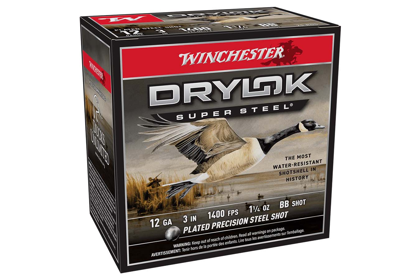 Winchester 12 Gauge 3 Inch 1-1/4 oz BB Shot DryLok Super Steel 25/Box