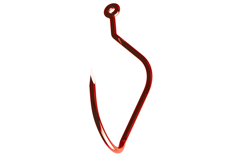 Eagle Claw Trokar Re-Volve Rotational Shank Hook #4 - Red