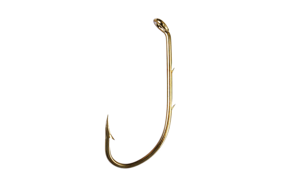 Eagle Claw Down Eye Offset Baitholder Bronze Hook #1 Medium