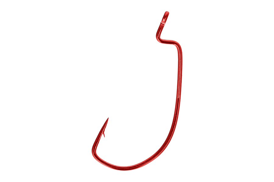 Eagle Claw Magworm Extra Wide Gap Worm Hook - Red