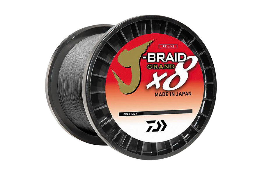 Daiwa J-Braid x8 Grand Braided 15 LB Line 150 Yards - Light Grey