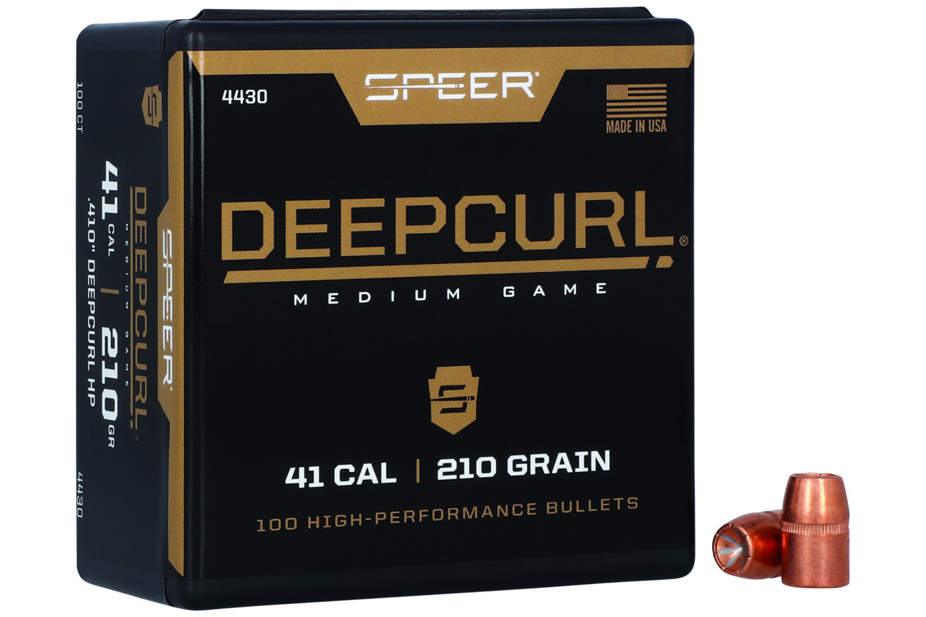 Speer Reloading DeepCurl 41Cal 210gr Hollow Point 100 Per Box/5 Case