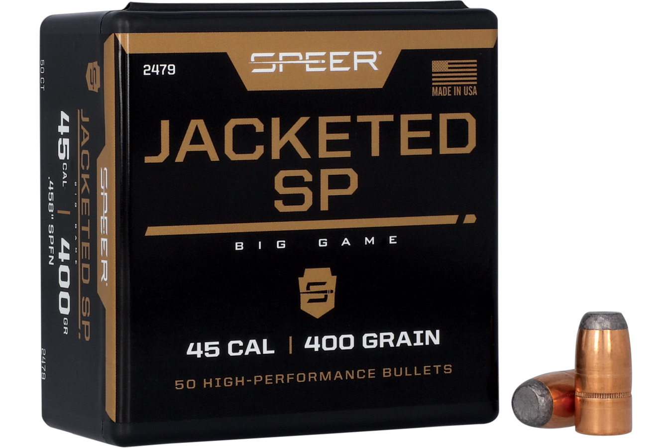 Speer Reloading Hot-Cor 45Cal 400gr Soft Point Flat Nose 50 Per Box/5 Case