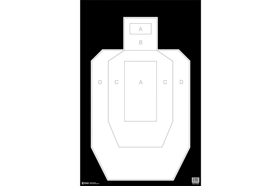 Action Targets High Visibility IPSC/USPSA Silhouette Heavy Paper Hanging High Visibility 100 Per Box