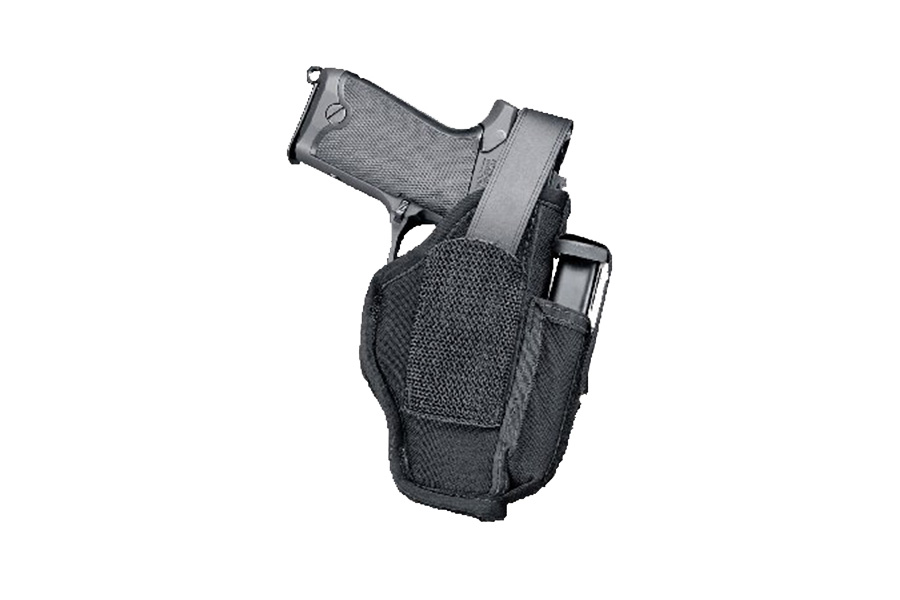 Uncle Mikes Sidekick Hip Holster IWB/OWB Size 01 Black Kodra Nylon Belt Clip Fits Medium Autos Fits 3-4