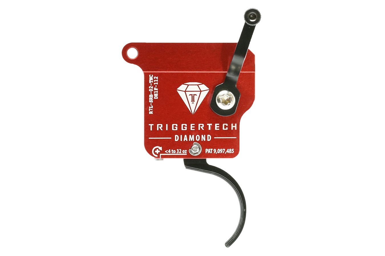 Triggertech Diamond Without Bolt Release Curved Trigger Single-Stage Fits Remington 700 Left Hand