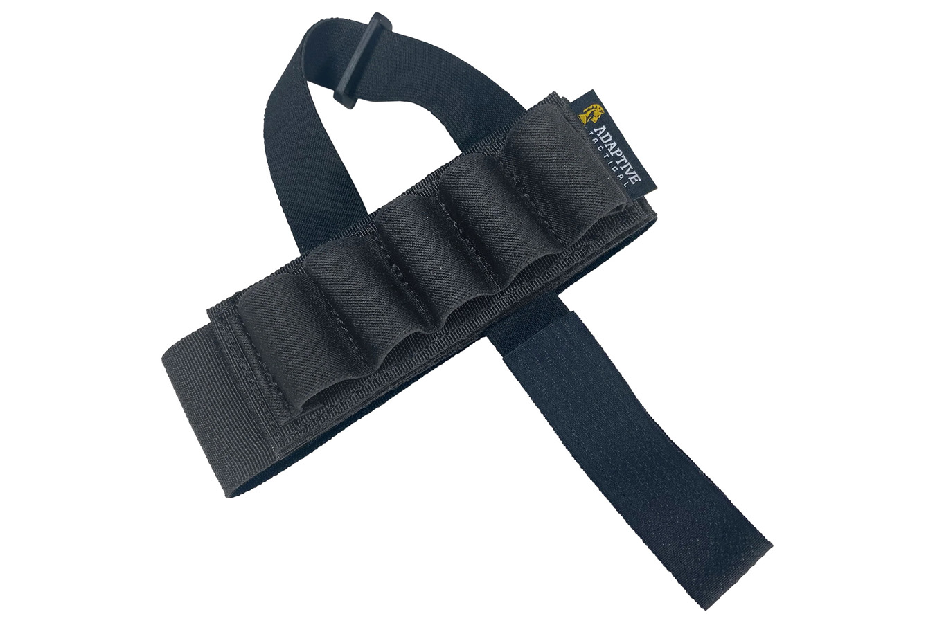 Adaptive Tactical Stock Mounted Shell Carrier 5rd Shotshells Removable Black Nylon Non Slip Loops Adj. Stock Fit