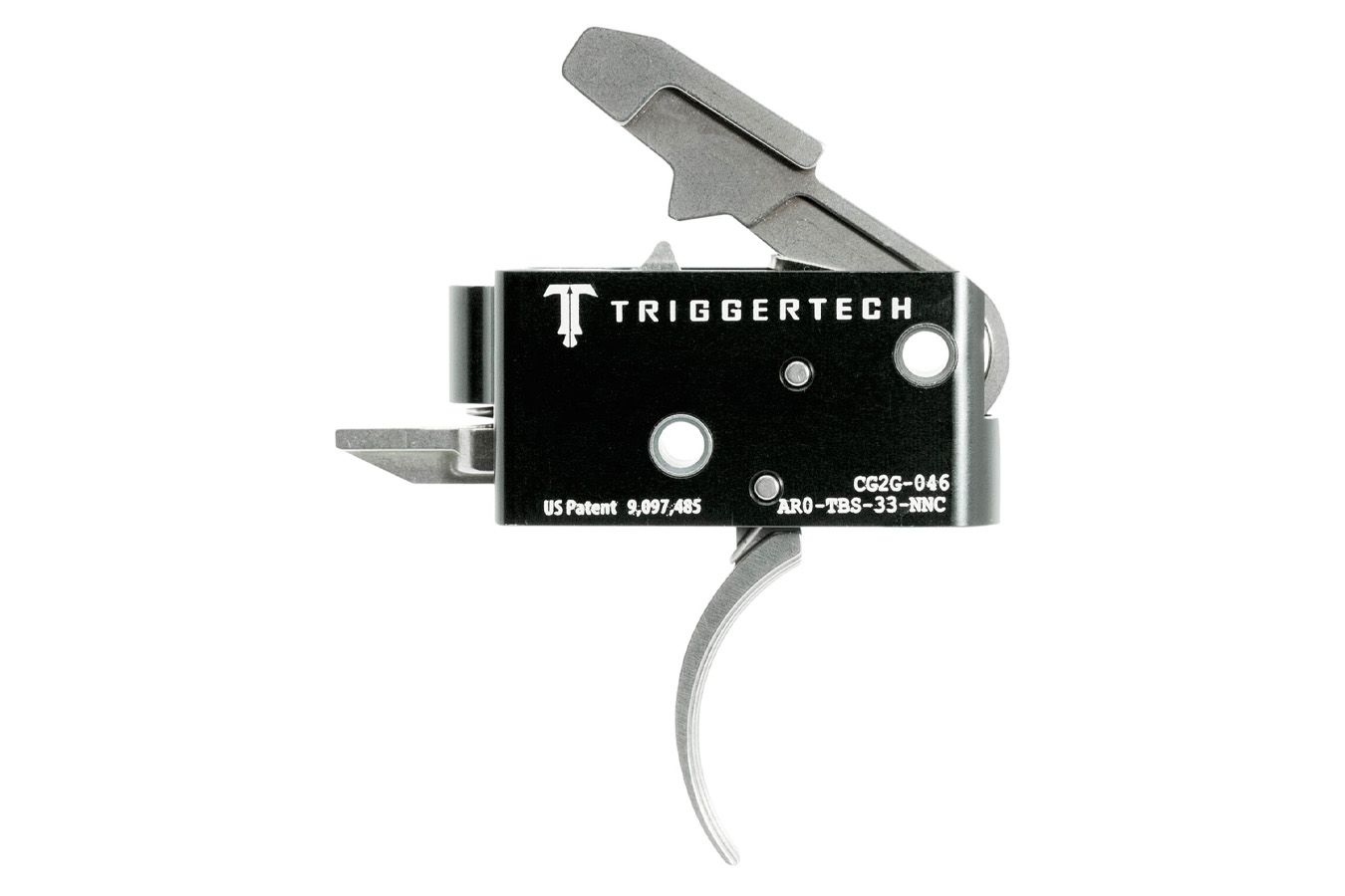 Triggertech Competitive Primary Two-Stage Traditional Curved Trigger with 3.50 lbs Draw Weight for AR-15 Right