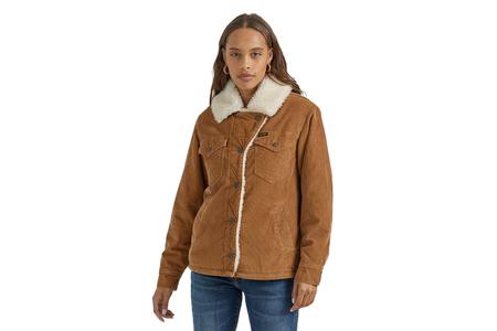 WOMENS RETRO JACKET TAN SHERPA