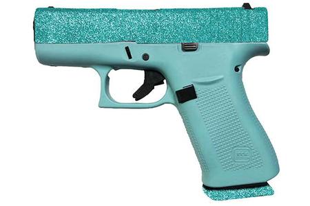 GLOCK 43X 9mm Pistol with MaliBlue Glitter Finish - GLOCK