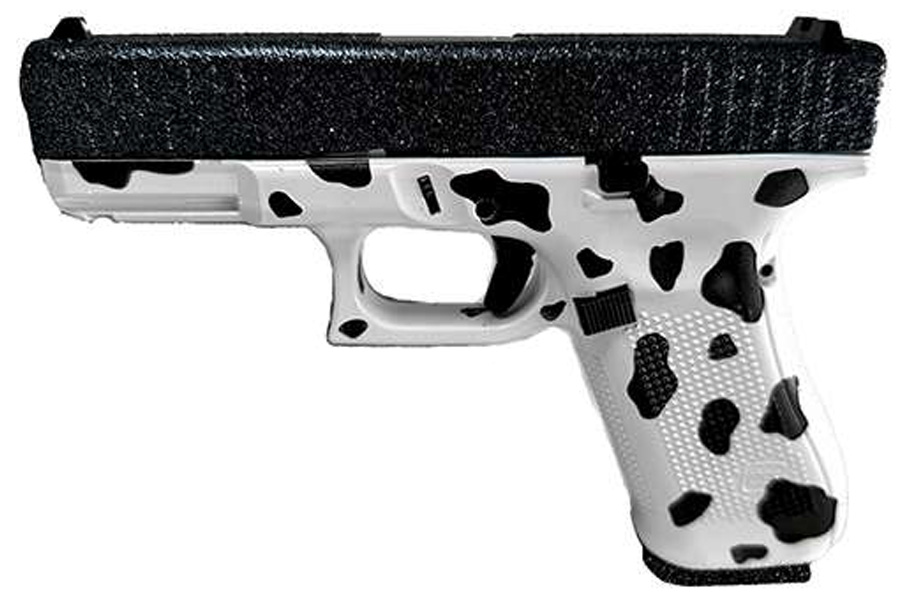 Glock 45 9mm Compact Crossover Pistol with Tactical Cow Glitter Finish