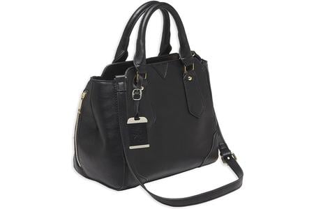 SATCHEL PURSE WITH HOLSTER BLACK