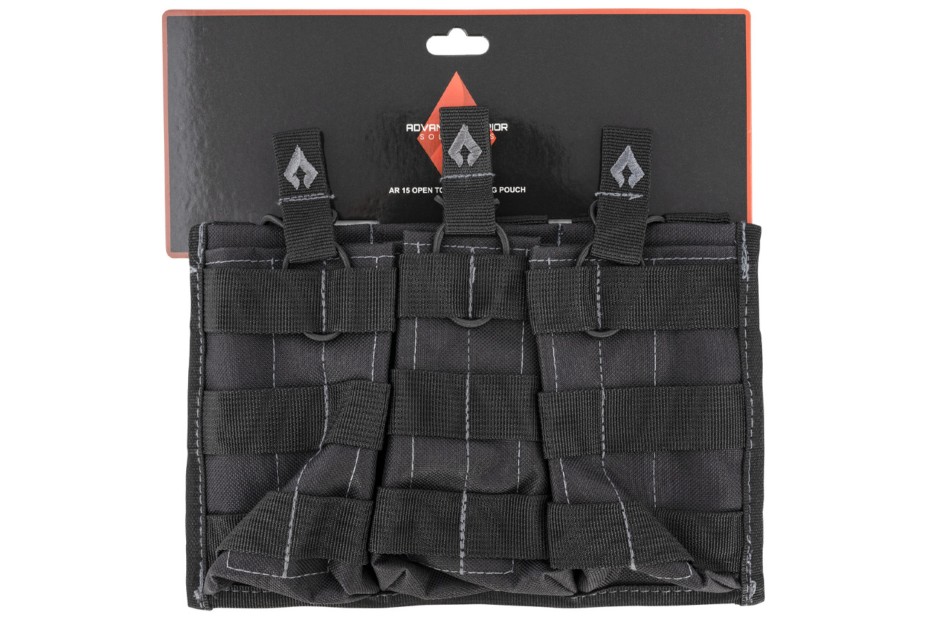 Advance Warrior Solutions Double Mag Pouch Open Top Black MOLLE