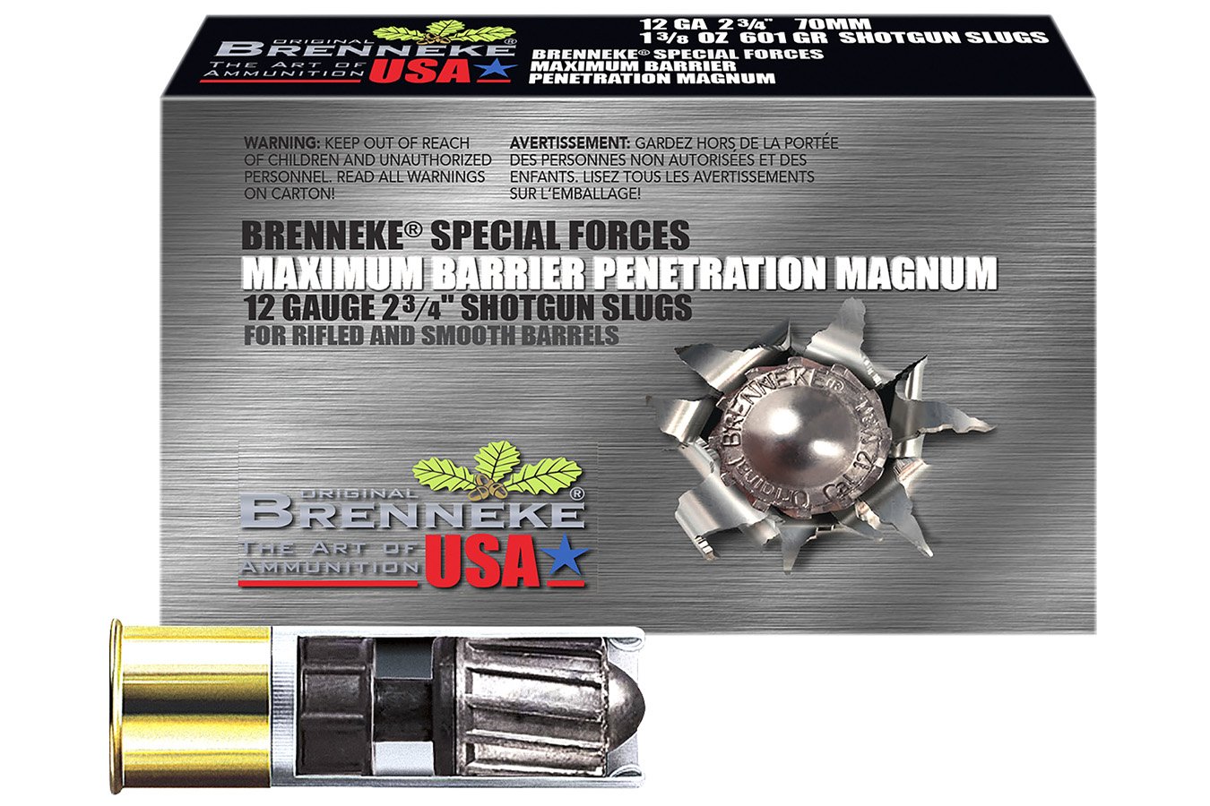 Brenneke Special Forces Maximum Barrier Penetration Magnum 12Gauge 2.75