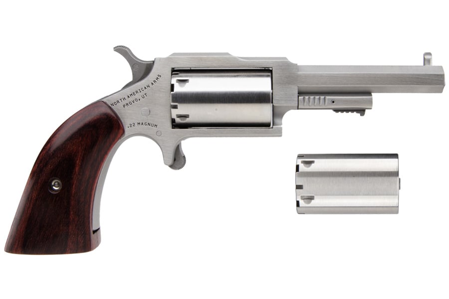 North American Arms The Sheriff 22 Magnum/22 LR Conversion Revolver with Octagonal Barrel and Rosewo