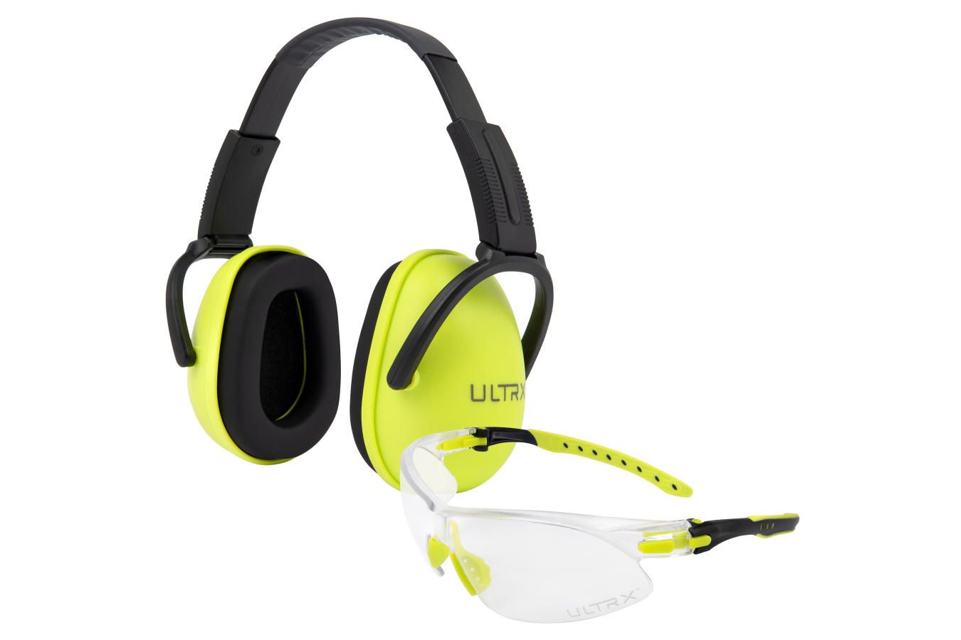 Allen ULTRX Sound Blocker Youth Ear and Eye Protection Combo - Lime